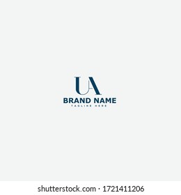 UA Letter Logo Design Template Vector