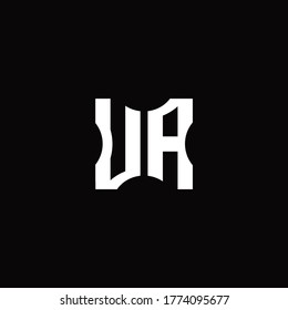 UA Logo monogram with pieces cut elements design template