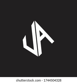 UA Logo monogram with standout triangle shape ribbon design template