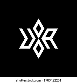 UA-Monogramm-Logo mit Sternform und Design-Vorlage im Luxus-Stil