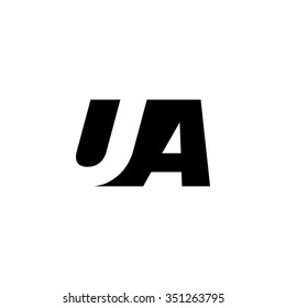 UA negative space letter logo