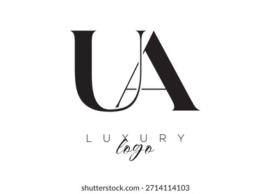 UA Serif Letter Monogram Typography Logo for Elegant Premium Branding Identity