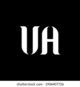 UA U A letter logo design. Initial letter UA linked circle uppercase monogram logo white color. UA logo, U A design. UA, U A