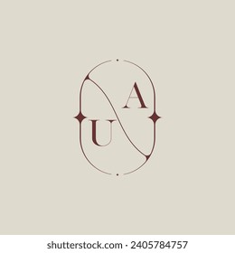 UA Hochzeit Klassiker in elegantem Monogramm mit hochwertigem professionellem Design, das gut drucken wird