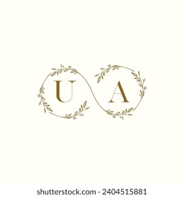 UA wedding infinity in elegant monogram with high quality professional design that will print well