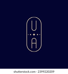 UA wedding lie monogram with high quality professional design that will print well across any print media