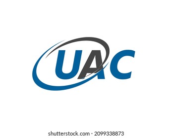 UAC letter creative modern elegant swoosh logo design