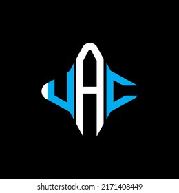 UAC letter logo creative design with vector graphic