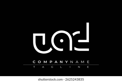 UAD abstract letter design. Modern Business Logo Design With Abstract Typography and Contemporary Style
