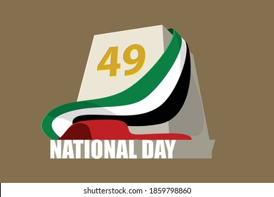 UAE 49th national day symbol vector illustration