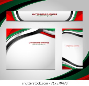 UAE Abstract Background Flag, Emirates banner for Independence Day and other events, vector illustration