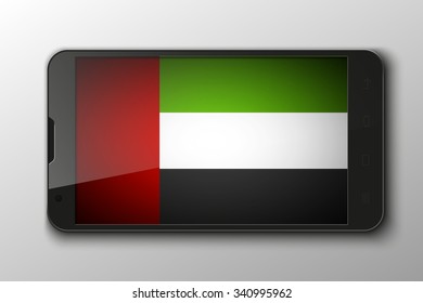 UAE Abstract Background Flag on your mobile phone or smartphone, Emirates template Art (vector Art)