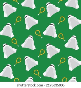 UAE Arab funny pattern head wear on a green background 