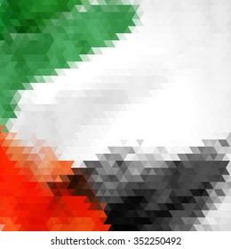  UAE Colors Art, United Arab Emirates Flag
