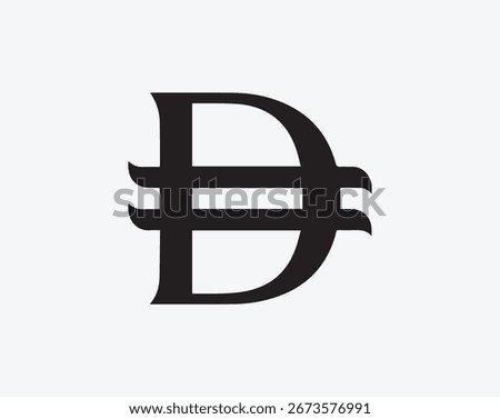 UAE Dirham (AED) currency symbol vector icon. Perfect for banking, finance, forex trading, accounting, and business use. Editable EPS design for print, web, and mobile applications