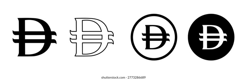 UAE Dirham currency icon, Dirham Currency sign, Element for design isolated on white background, for web and app. Flat vector illustration