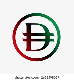 UAE Dirham gradient money sign
