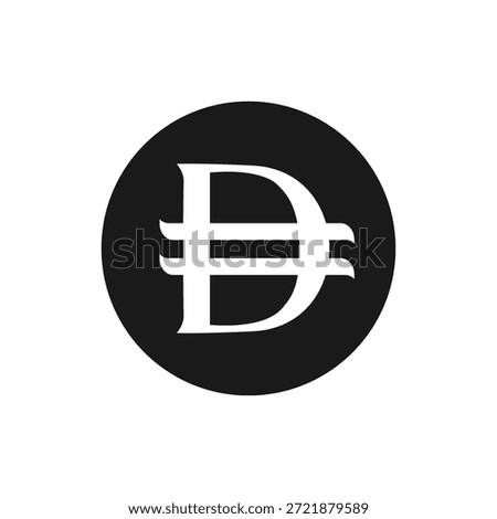 UAE Dirham Symbol. Currency exchange visuals, fintech and banking icon