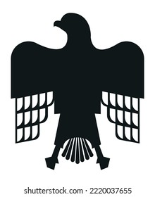 uae eagle emblem silhouette icon