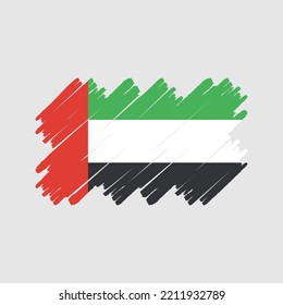 UAE Flag Brush. National Flag