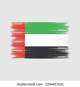 UAE Flag Brush Vector Illustration