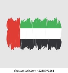 Ilustración del vector de pincel de bandera de los Emiratos Árabes Unidos