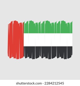 UAE Flag Brush Vector Illustration