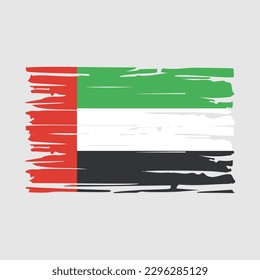 Ilustración del vector de pincel de bandera de los Emiratos Árabes Unidos