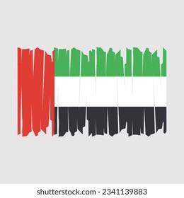 UAE Flag Brush Vector Illustration