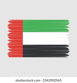 UAE Flag Brush Vector Illustration