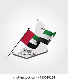 uae, flag, day, emirates, national, arab, united, vector, illustration, background, arabic, independence, happy, symbol, celebration, design, nation, patriotic, green, red, holiday, sign, spirit, duba