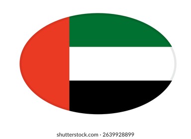 UAE flag ellipse shaped. vector	
