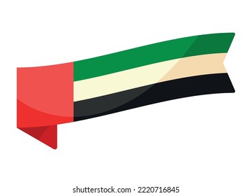 UAE flag emblem isolated icon