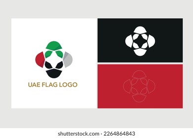 uae flag flower logo design