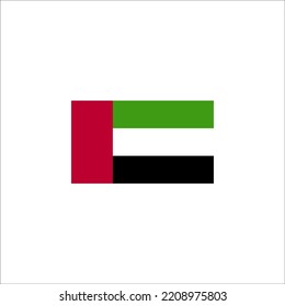 Uae Flag Icon Flat Style Design Stock Vector (Royalty Free) 2208975803 ...