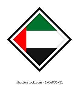 uae flag icon, isolated on white background