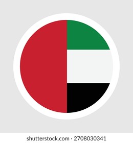 Icono de la bandera de los EAU – Diseño rojo verde blanco negro