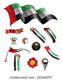 UAE Flag, Made In Emirates Seal Collection, Ribbon (Vector Art)