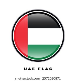 Uae flag round design circle vector template