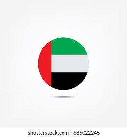 UAE Flags Circle Vector