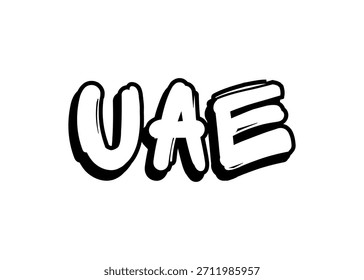UAE graffiti word Vector fuente
Palabra de fuente del Vector en un fondo blanco