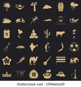 Uae icons set. Simple style of 36 uae vector icons for web for any design