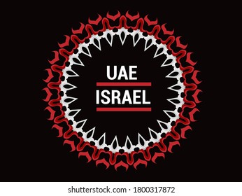 UAE and Israel with mandala design