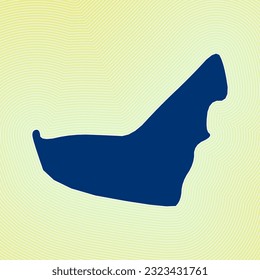 UAE map icon. Country shape on radiant striped gradient background. UAE vibrant poster. Charming vector illustration.