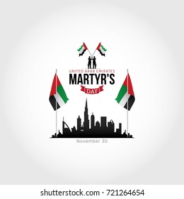 UAE Martyr's Day. Vector Illustration Commemoration day of the United Arab Emirates