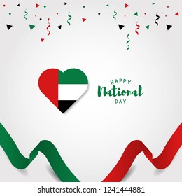UAE national day design. Vector illustration