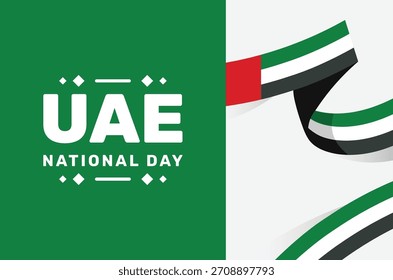 UAE National Day Flat Background Design for Celebration Events