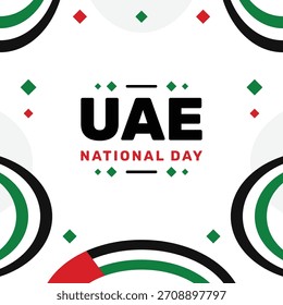 UAE National Day Flat Background Design for Celebration Events