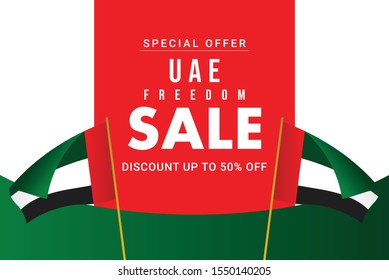 UAE national day modern design template.