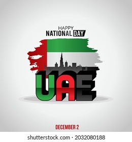 UAE National Day Vector Illustration. Suitable for greeting card, poster and banner.